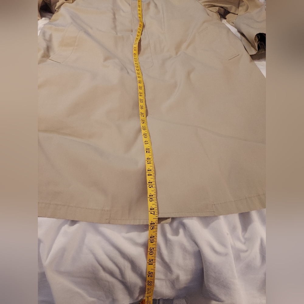 London Fog Vintage Beige Trench Coat With Removable Faux Fur Lining 48L NWOT - Picture 7 of 7